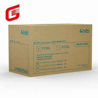 Actualice su juego de impresión con Hiti P750L 5x7&quot; 127x177 mm Kit de papel fotográfico y cinta