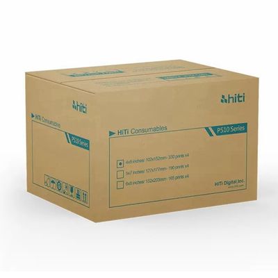 Hiti original P510s / P510K / P510L Kit de impresión 6x8 &quot; 152x203 mm de papel fotográfico y cinta