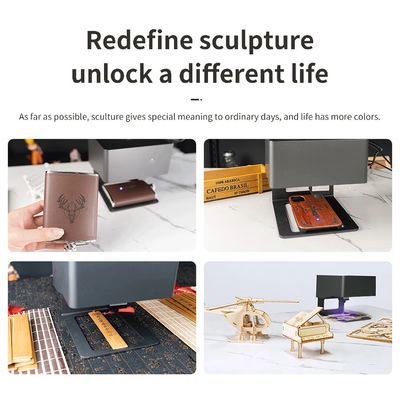 1 Máquina de grabado con láser de interfaz USB de tamaño máximo de papel para impresora de mini logotipos de plástico de madera