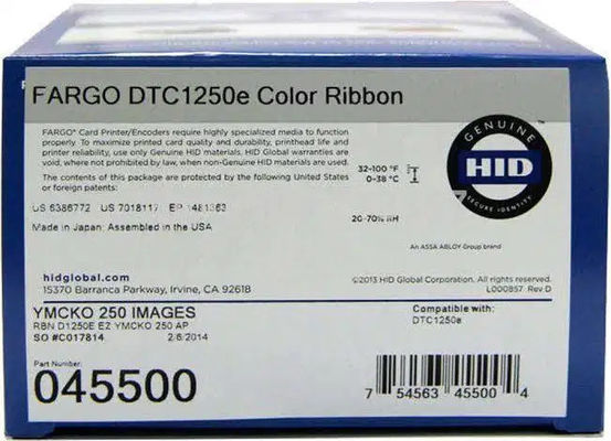 FARGO HID DTC1000 SMARTLOAD COLOR RIBBON 045000 250 Impresiones YMCKO 1- SDK incluido