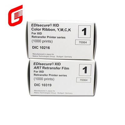 Impresora de tarjetas Matica Edisecure XID8300 con cinta de color DIC10216 y película DIC10319