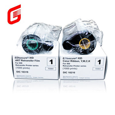 Impresora de tarjetas Matica Edisecure XID8300 con cinta de color DIC10216 e impresiones de película DIC10319