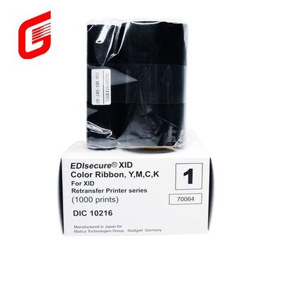 Impresora de tarjetas Matica Edisecure XID8300 con cinta de color DIC10216 e impresiones de película DIC10319