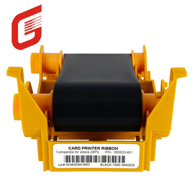 Compatible Negro 800033-801 cinta para la impresora Zebra Equipo aplicable Impresora a color