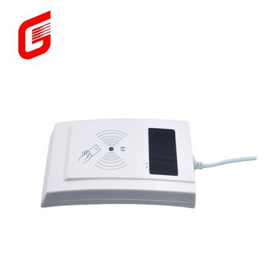 Antenna incorporada Fabricación Prepagada RF sin contacto Lector de tarjetas inteligentes multifunción Blanco