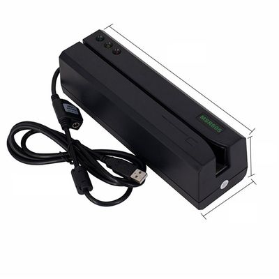 MSR605 Lector de tarjetas de banda magnética Escritor de pistas USB 3 y software para Windows