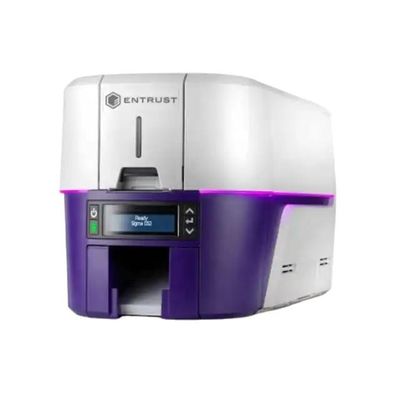 Obtener sus tarjetas de identificación de negocios impresos con Entrust Sigma DS3 de doble o un solo lado