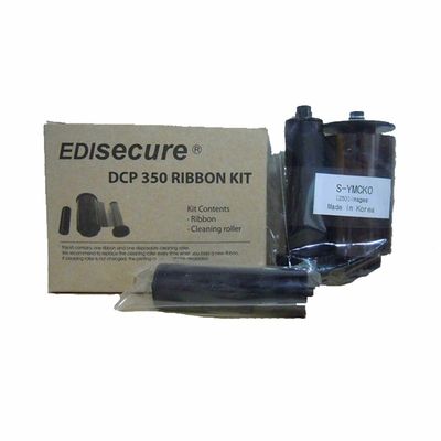 Original DIC10580 YMCKO Kit de cinta de color 250 imágenes por rollo para la impresora de tarjetas de identificación DCP 350
