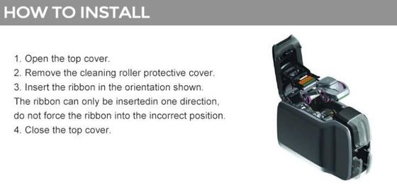 Cinturón negro compatible para Zebra ZC100 ZC150 ZC300 ZC350 Impresora de tarjetas 800300-301