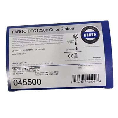 045500 cinta original YMCK para DTC1250e rendimiento de la impresora de tarjetas IC de identificación comercial