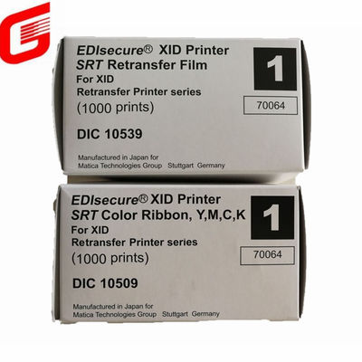 Impresoras de tarjetas de visita de PVC Matica XID8100 IC ID DIC10509 y DIC10539 Cintas de color YMCK