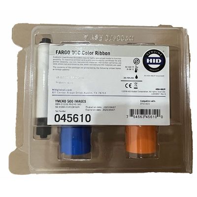 Ancho 9 mm Fargo original 45610 YMCKO cinta a todo color para DTC1500 500 impresiones
