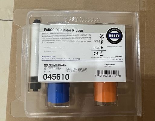 Ancho 9 mm Fargo original 45610 YMCKO cinta a todo color para DTC1500 500 impresiones