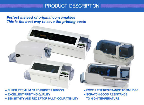 Zebra P330i P430i Impresora cinta 800015-440 YMCKO Color para 200 impresiones de tarjetas de visita