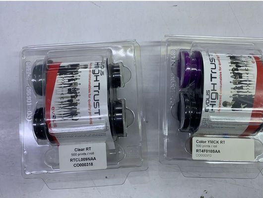 Evolis Avansia RT4F010SAA YMCK cinta de color RCL009NAA cinta de película de re-transferencia clara