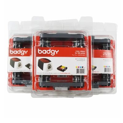Badgy100/200 Impresora de tarjetas Evolis CBGR0100C YMCKO cinta para profesionales y de impresión