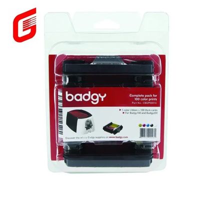 Badgy100/200 Impresora de tarjetas Evolis CBGR0100C YMCKO cinta para profesionales y de impresión