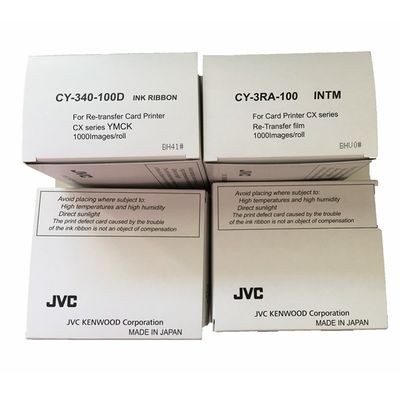 CY-340-100D cinta YMCK y CY-3RA-100 selección de película de retransferencia para la impresora CY-340-100