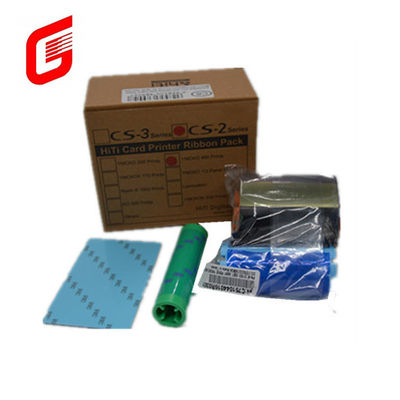 CS-2 Compatible YMCKO-C6 cinta de color para HITI CS-220e Impresora de tarjetas 400 impresiones / rollo