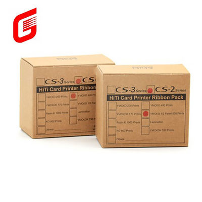 CS-2 Compatible YMCKO-C6 cinta de color para HITI CS-220e Impresora de tarjetas 400 impresiones / rollo