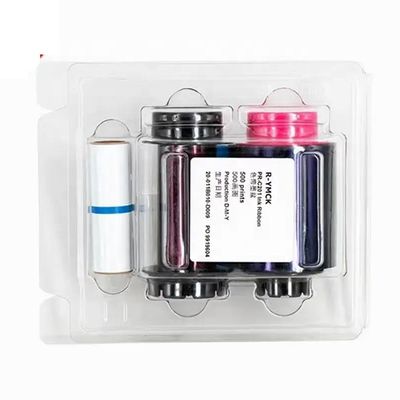 Impresora de tarjetas de identificación NISCA PR-C201 YMCK Compatible Retransfer Color Ribbon PR5002-R4C Modelo 500imágenes