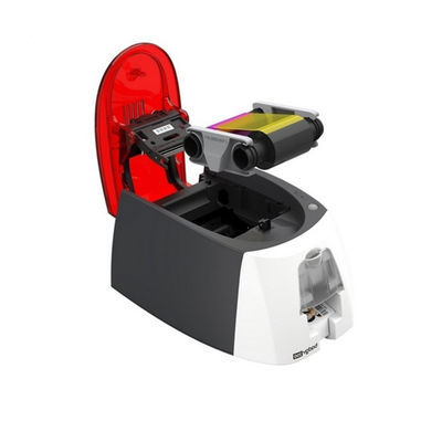 Smart Choice Evolis Badgy 200 Impresora de tarjetas de identificación de PVC de un solo lado con capacidad de 25-40 tarjetas