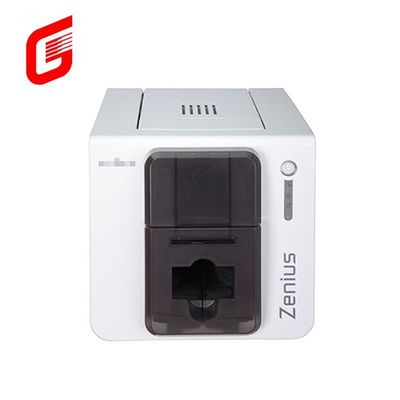 Evolis Zenius Impresora de tarjetas de identificación de PVC 195 x 205 x 315 mm en negro Velocidad de impresión 400-500 tarjetas/hora
