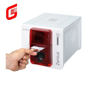 Impresora de tarjetas de identificación de PVC de un solo lado de alta velocidad a color YMCKO Evolis Zenius para tarjetas CR80