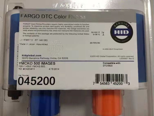 Fargo DTC4500 Impresora de tarjetas de identificación cinta YMCK Color 045200 para impresión profesional