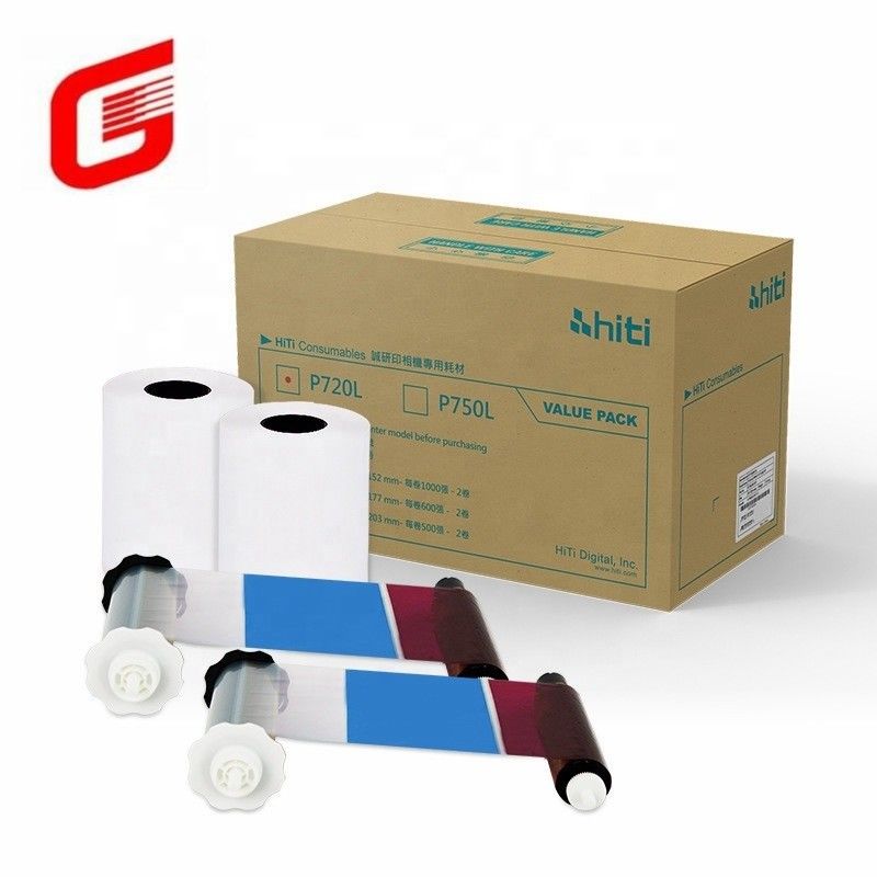 Hiti P750L Kit de impresión de papel fotográfico y cinta para 4x6 fotos Envío DHL UPS TNT FEDEX