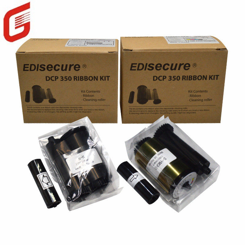 Original DIC10580 YMCKO Kit de cinta de color 250 imágenes por rollo para la impresora de tarjetas de identificación DCP 350