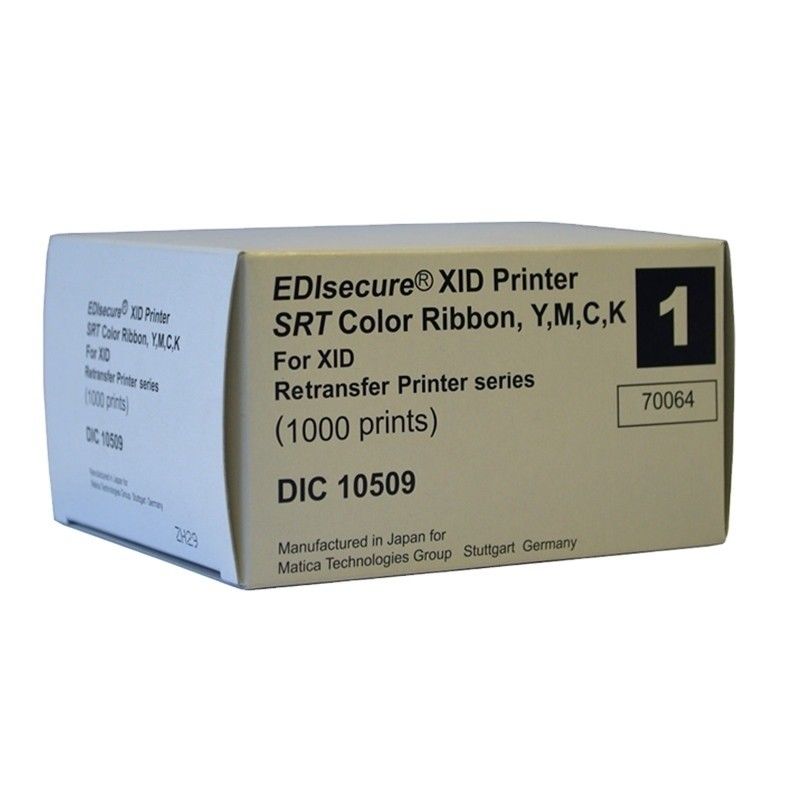 Impresoras de tarjetas de visita de PVC Matica XID8100 IC ID DIC10509 y DIC10539 Cintas de color YMCK
