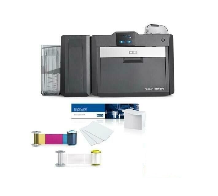Impresora de tarjetas de identificación HID Fargo HDP6600 de doble cara para tarjetas CR-80 de alta definición