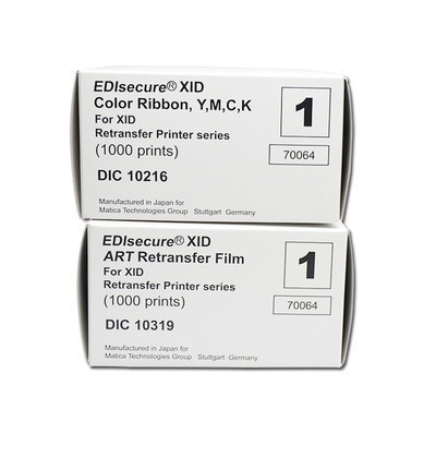 DIC10216 Cinta de color DIC10319 Película para la impresora de tarjetas Matica XID8300 1000 impresiones/rollo