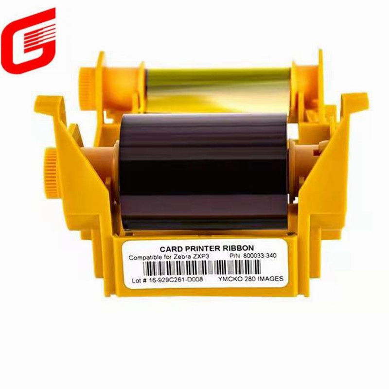 Zebra ZXP Serie 3 Impresora 800033-340 YMCKO Color Ribbon 280 impresiones para impresora de tarjetas