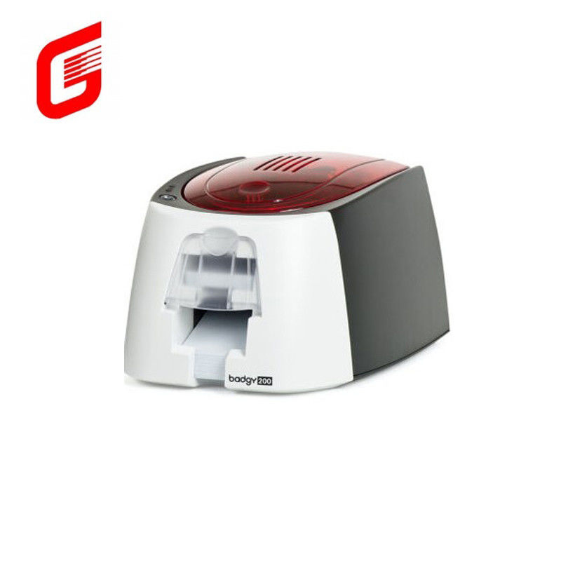 Smart Choice Evolis Badgy 200 Impresora de tarjetas de identificación de PVC de un solo lado con capacidad de 25-40 tarjetas