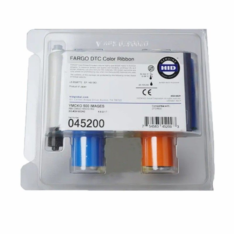 Fargo DTC4500 Impresora de tarjetas de identificación cinta YMCK Color 045200 para impresión profesional