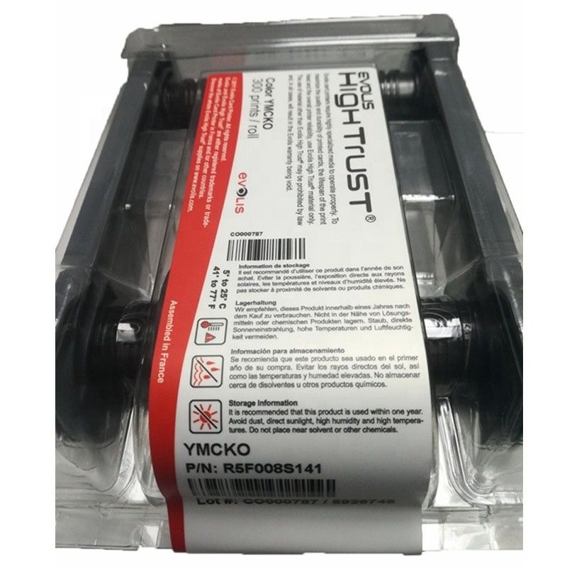 Evolis R5F008S141 Cinta de color para tarjetas de ancho de 12 mm y Primacy / Zenius / Elypso Printer